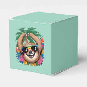 Kawaii Tropical Sloth – Cute Summer Vibes Rainbow Favour Box