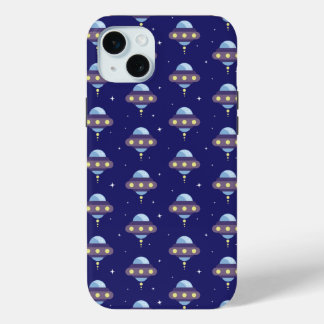 Kawaii UFO pattern iPhone 15 Mini Case