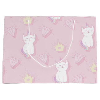 Kawaii Unicorn Cat Cute Caticorn for Kids Large Gift Bag