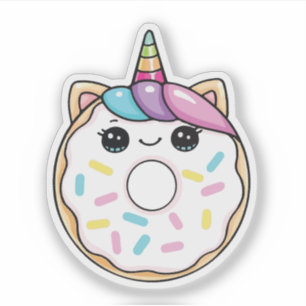Kawaii unicorn donut