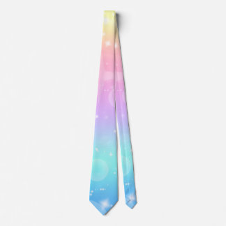 Kawaii Unicorn Gradient Pastel Neck Tie