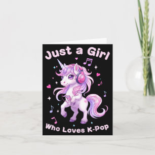 Kawaii Unicorn K-p Lover For Girls Fans  Card