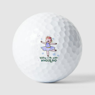 Kawaii Unicorn   Walking during Winter Golf Balls