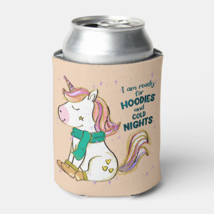 Kawaii Unicorn Winter and Hoodies Can Cooler