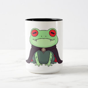 Kawaii Vampire Frog Halloween Cape Two-Tone Coffee Mug