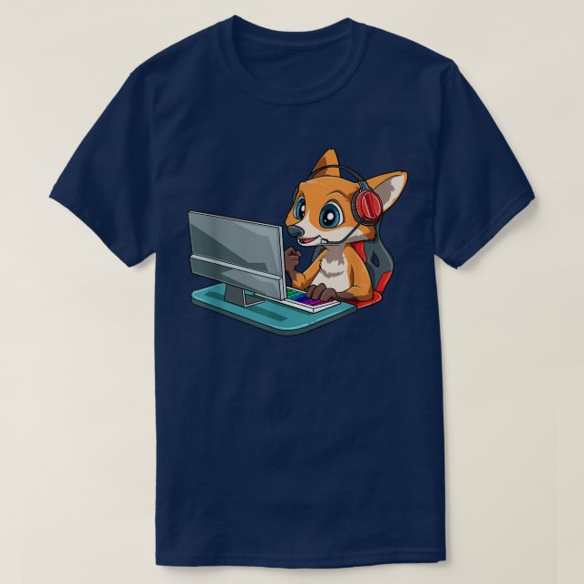 Kawaii Video Gaming FoStreaming Computer Game Fo  T-Shirt (Design Front)