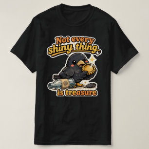 Kawaii Vintage Crow Illustration with Wise Quote T-Shirt