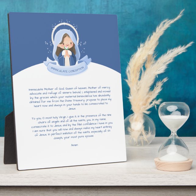 Kawaii Virgin Mary Prayer Plaque (Side)