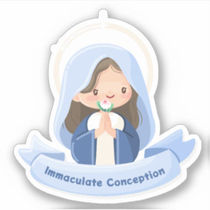 Kawaii Virgin Mary Praying Sticker