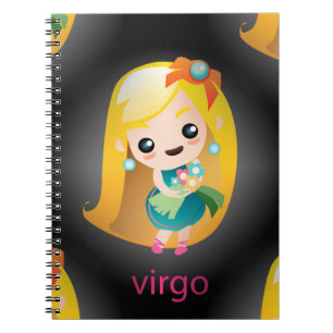 kawaii virgo spiral notebook