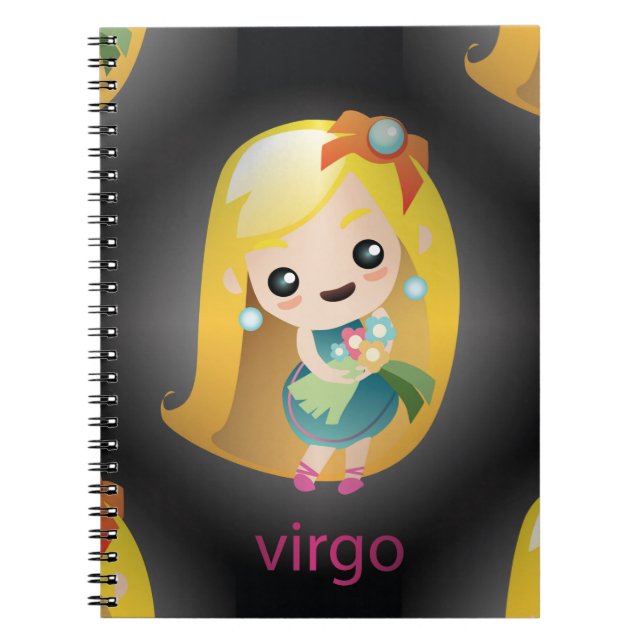 kawaii virgo spiral notebook (Front)
