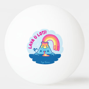 Kawaii Volcano Ping Pong Ball