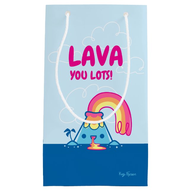 Kawaii Volcano Small Gift Bag (Front)