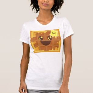 kawaii waffle butter maple syrup breakfast T-Shirt