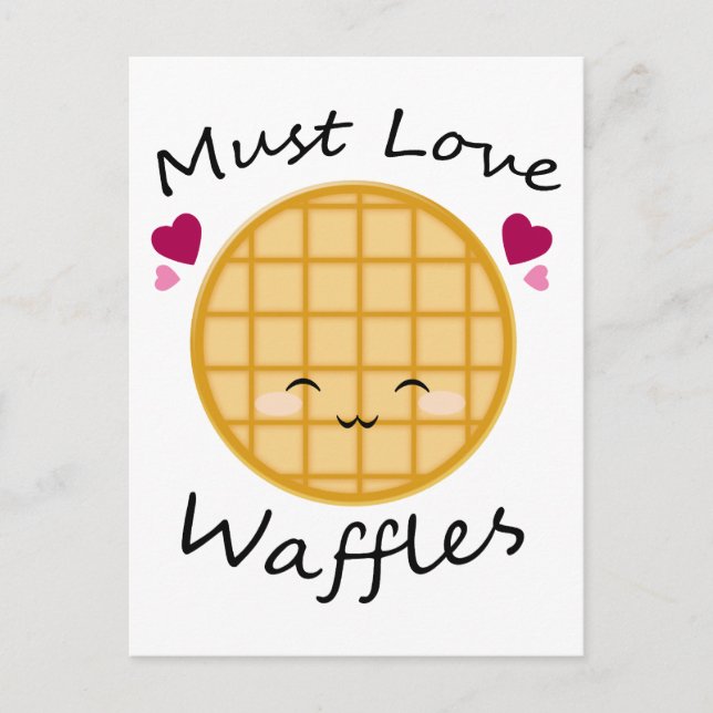 Kawaii Waffle Postcard (Front)