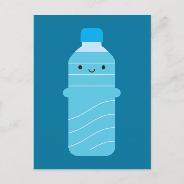 Kawaii Water Bottle Postcard (Front)