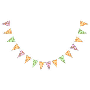 Kawaii Watercolor Fruit Slice Bunting