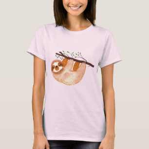 Kawaii Watercolor Sloth Tye dye T-shirt