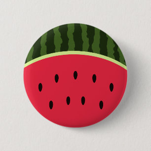 Kawaii Watermelon Round Button