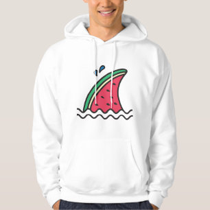 Kawaii Watermelon Shark Fin Funny Family Summer Va Hoodie
