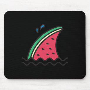 Kawaii Watermelon Shark Fin Funny Family Summer Va Mouse Pad