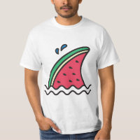 Kawaii Watermelon Shark Fin Funny Family Summer Va