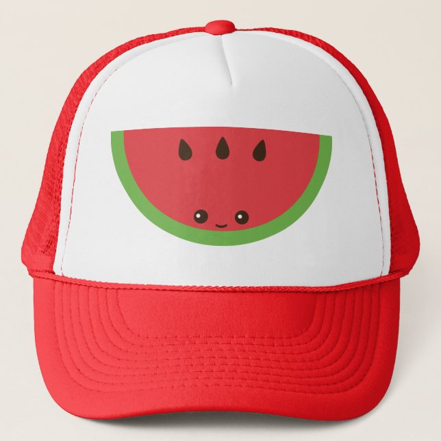 Kawaii Watermelon Trucker Hat (Front)