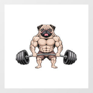 Kawaii Weightlifting Muscular Pug Dog Lover