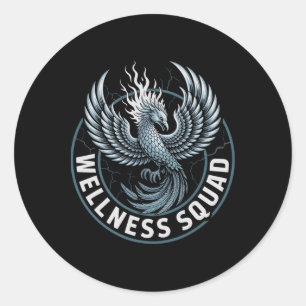 Kawaii Wellness Squad Recovery Rehab Rockstar Pta  Classic Round Sticker