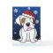 Kawaii White Boxer Christmas Card