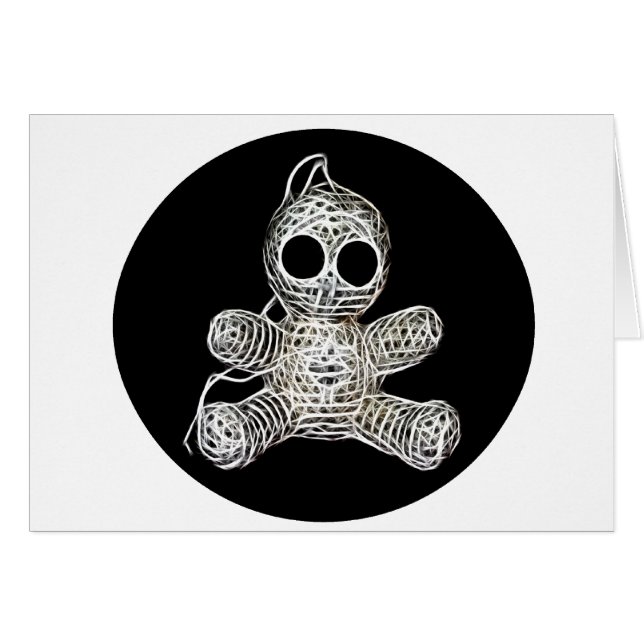 Kawaii White Voodoo Doll Funny Magic Toy (Front Horizontal)