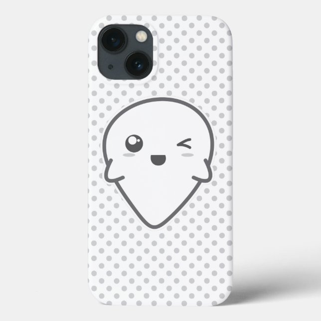Kawaii Winking Ghost iPad Case (Back)