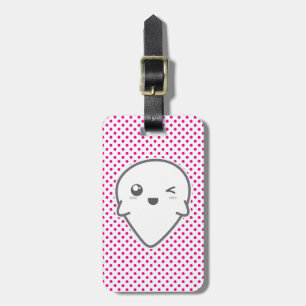 Kawaii Winking Ghost Travel Luggage Tags