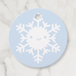 Kawaii Winter Snowflake Favour Tags