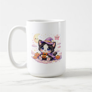 Kawaii Witch Cloud Kitty Coffee Mug