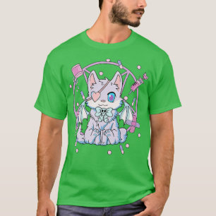 Kawaii Witchy Cat Cute Pastel Goth Creepy Yami Kit T-Shirt