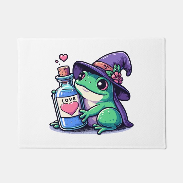 Kawaii witchy love potion doormat (Front)