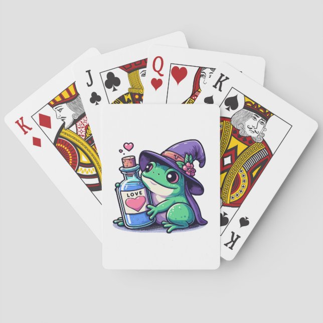 Kawaii witchy love potion playing cards (Back)