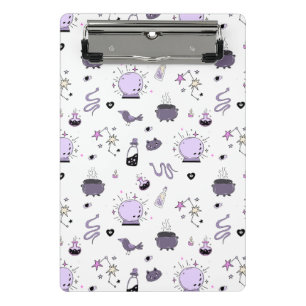 Kawaii Witchy Pattern Mini Clipboard