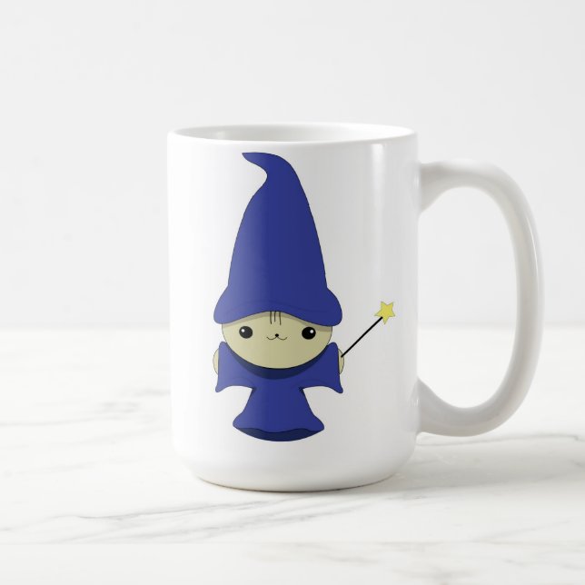Kawaii wizard kitten mug. coffee mug (Right)