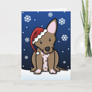 Kawaii Xoloitzcuintli Christmas Card