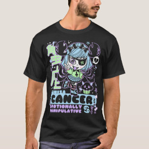 Kawaii Zodiac Cancer Crab - Creepy Cute Yami Paste T-Shirt