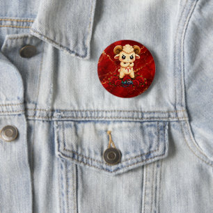 Kawaii Zodiac Neos Aries 6 Cm Round Badge