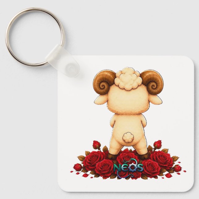 Kawaii Zodiac Neos Aries Key Ring (Front)