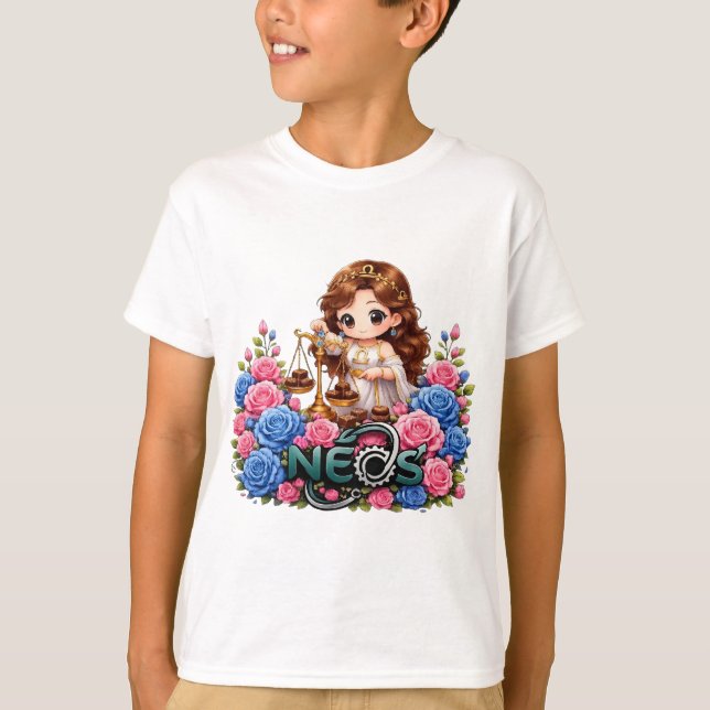Kawaii Zodiac Neos Libra T-Shirt (Front)