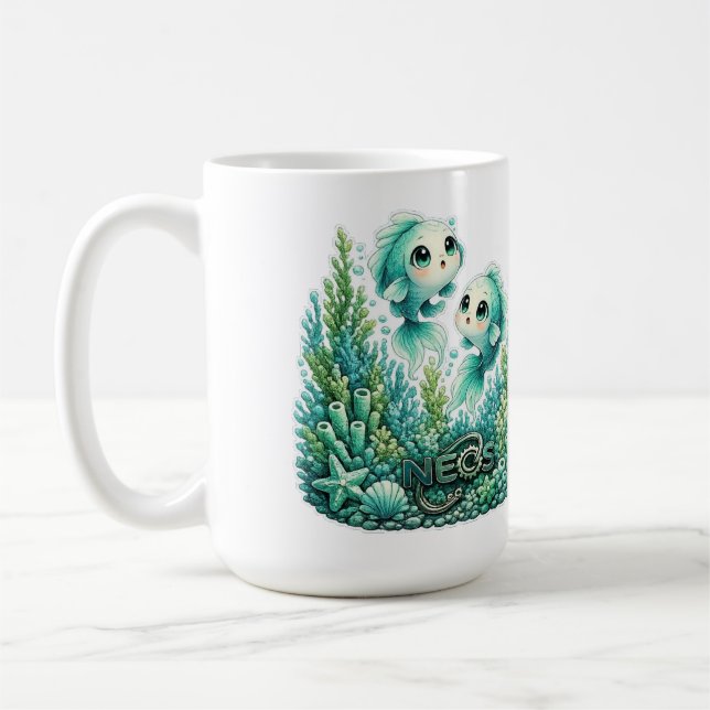 Kawaii Zodiac Neos Pisces Coffee Mug (Left)