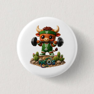 Kawaii Zodiac Neos Taurus 3 Cm Round Badge