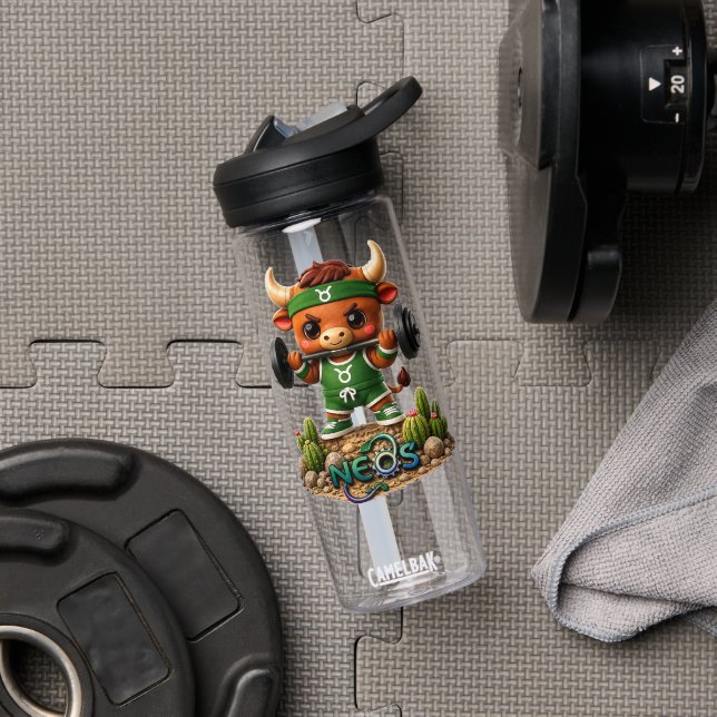 Kawaii Zodiac Neos Taurus Water Bottle (Gym (Rotated))