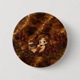 Kawaii Zodiac Neos Virgo 6 Cm Round Badge
