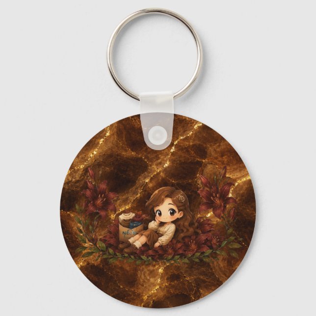 Kawaii Zodiac Neos Virgo Key Ring (Front)
